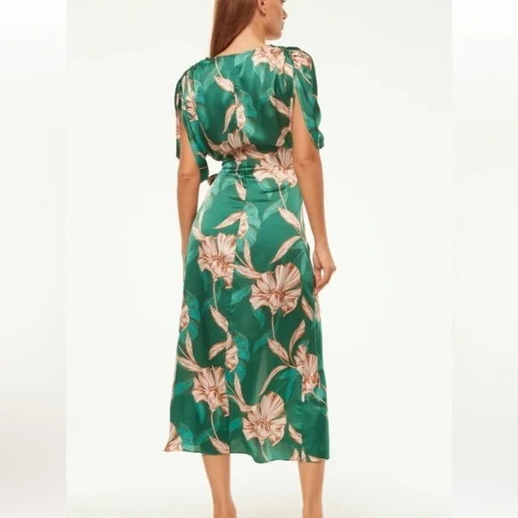 ****Sold****MISA Los Angeles Francesca Midi Wrap Dress NWT - Picture 3 of 5